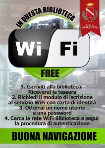 Locandina wifi biblioteca