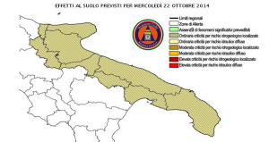 Bollettino protezione civile 22 ottobre 2014